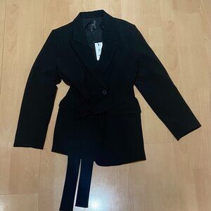 Women's Black Blazer with Belt